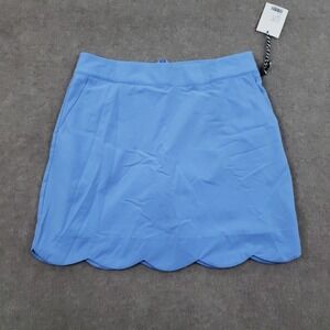 Renwick Skort Womens 6 Blue Periwinkle Scallop Hem Stretch Golf Tennis Athletic